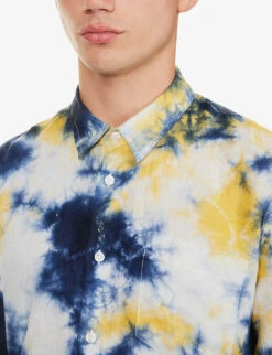 Vilebrequin Tie-dye Regular-fit Linen Shirt -Baker Klein Shop R04159195 BLEUMARINE ALT04