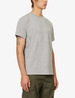 Snow Peak Logo-print Crewneck Cotton-blend T-shirt 9 Snow Peak Logo-print Crewneck Cotton-blend T-shirt -Baker Klein Shop R04159215 MGREY ALT02