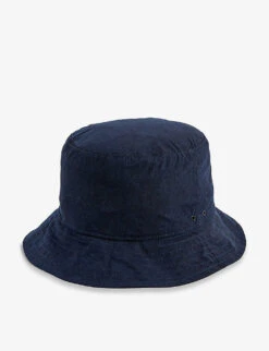 Snow Peak Indigo Branded-tab Cotton-blend Bucket Hat -Baker Klein Shop R04159227 INDIGO ALT02