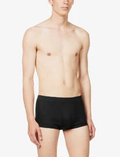 Slim-fit Cotton-jersey Trunks -Baker Klein Shop R04160563 BLACK ALT02