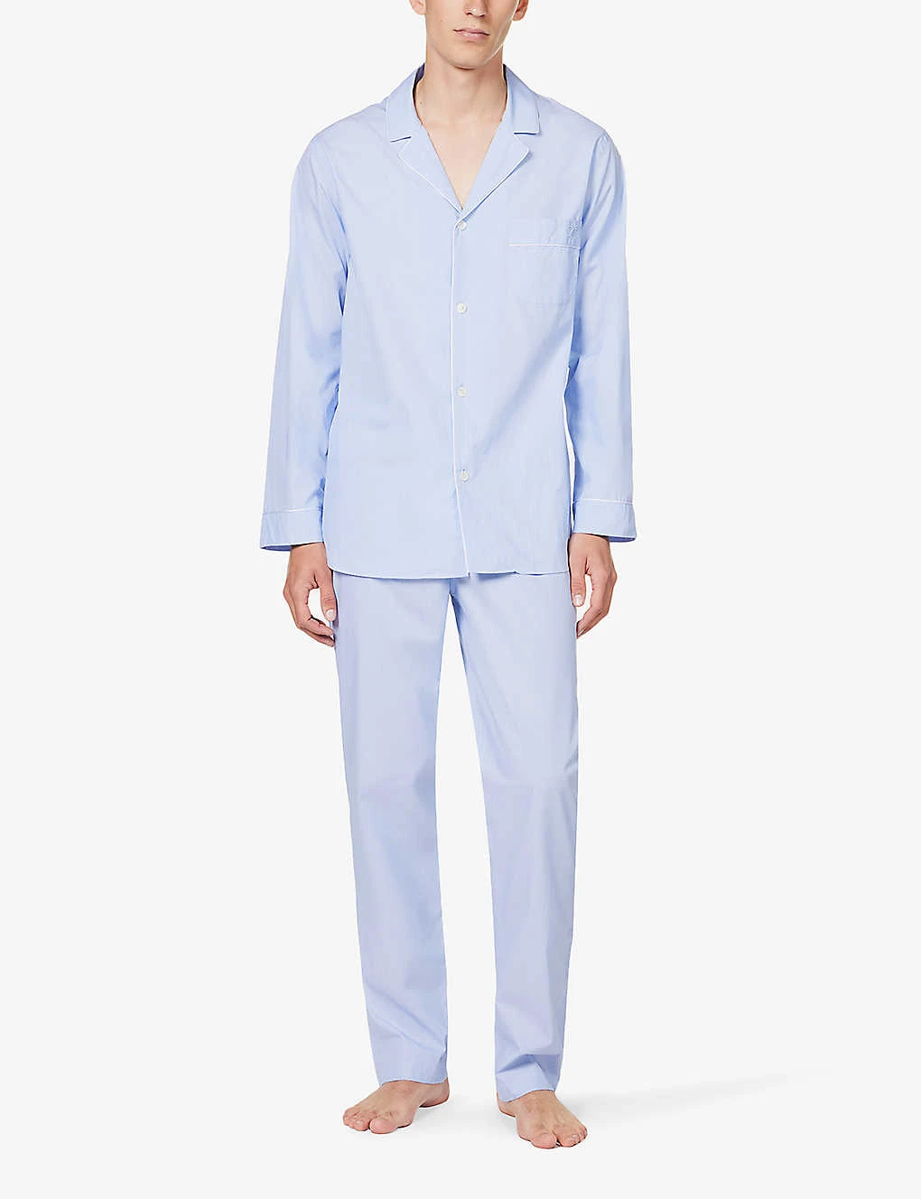 Long-sleeved Relaxed-fit Cotton Pyjama Set 4 Long-sleeved Relaxed-fit Cotton Pyjama Set - Image 2