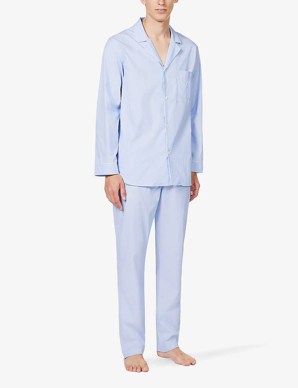 Long-sleeved Relaxed-fit Cotton Pyjama Set 5 Long-sleeved Relaxed-fit Cotton Pyjama Set - Image 3