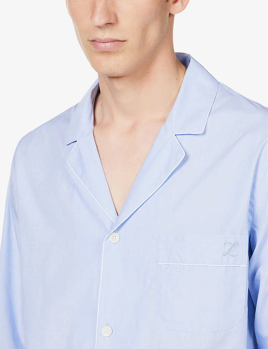 Long-sleeved Relaxed-fit Cotton Pyjama Set 7 Long-sleeved Relaxed-fit Cotton Pyjama Set - Image 5