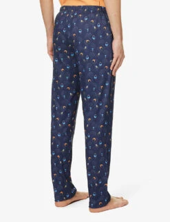 HANRO Motif-printed Mid-rise Cotton-jersey Trousers -Baker Klein Shop R04160680 GALAXYPRINT ALT03