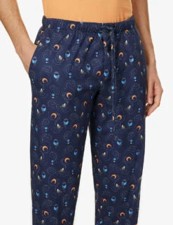 HANRO Motif-printed Mid-rise Cotton-jersey Trousers -Baker Klein Shop R04160680 GALAXYPRINT ALT04