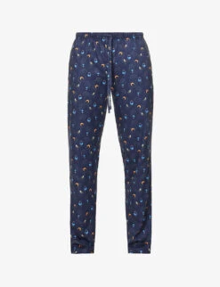 HANRO Motif-printed Mid-rise Cotton-jersey Trousers