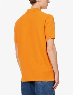 Zebra Logo-embroidered Organic Cotton-piqué Polo Shirt 10 Zebra Logo-embroidered Organic Cotton-piqué Polo Shirt -Baker Klein Shop R04161321 ORANGE ALT03