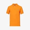 Zebra Logo-embroidered Organic Cotton-piqué Polo Shirt 2 Zebra Logo-embroidered Organic Cotton-piqué Polo Shirt -Baker Klein Shop R04161321 ORANGE M