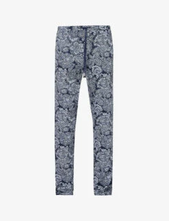 Floral-print Mid-rise Stretch-modal Pyjama Bottoms