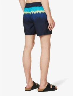 Speedo Watershort 40cm Abstract-print Recycled-polyester Swim Shorts -Baker Klein Shop R04163356 NAVYBLUEAQSPRITZ ALT03