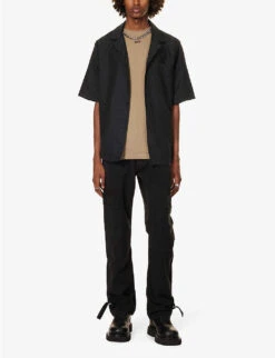 Stitch Brand-embroidered Cotton-jersey T-shirt -Baker Klein Shop R04166721 BEIGE ALT01