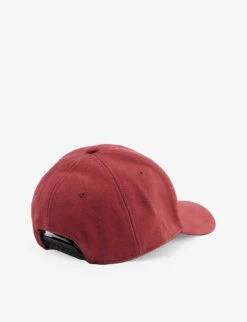 Palm Angels Monogram-embroidered Cotton-twill Cap -Baker Klein Shop R04166801 BORDEAUXOFFWHITE ALT02