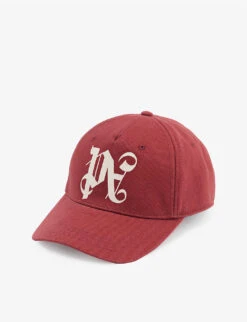 Palm Angels Monogram-embroidered Cotton-twill Cap