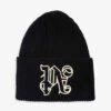 Palm Angels Monogram-embroidered Wool-blend Beanie