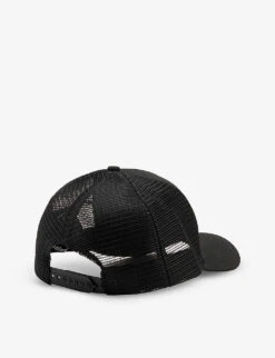Palm Angels Brand-embroidered Cotton-blend Trucker Cap -Baker Klein Shop R04166815 BLACKWHITE ALT02