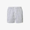 Geometric-print Drawstring-waistband Recycled-polyester Swim Shorts -Baker Klein Shop R04167459 BLUECOTTONWHITE M
