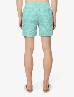 Geometric-print Regular-fit Recycled-polyester Swim Shorts -Baker Klein Shop R04167463 SPRINGGREEN ALT03