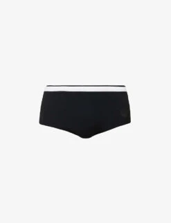 Brand-patch Mid-rise Stretch-woven Swim Briefs