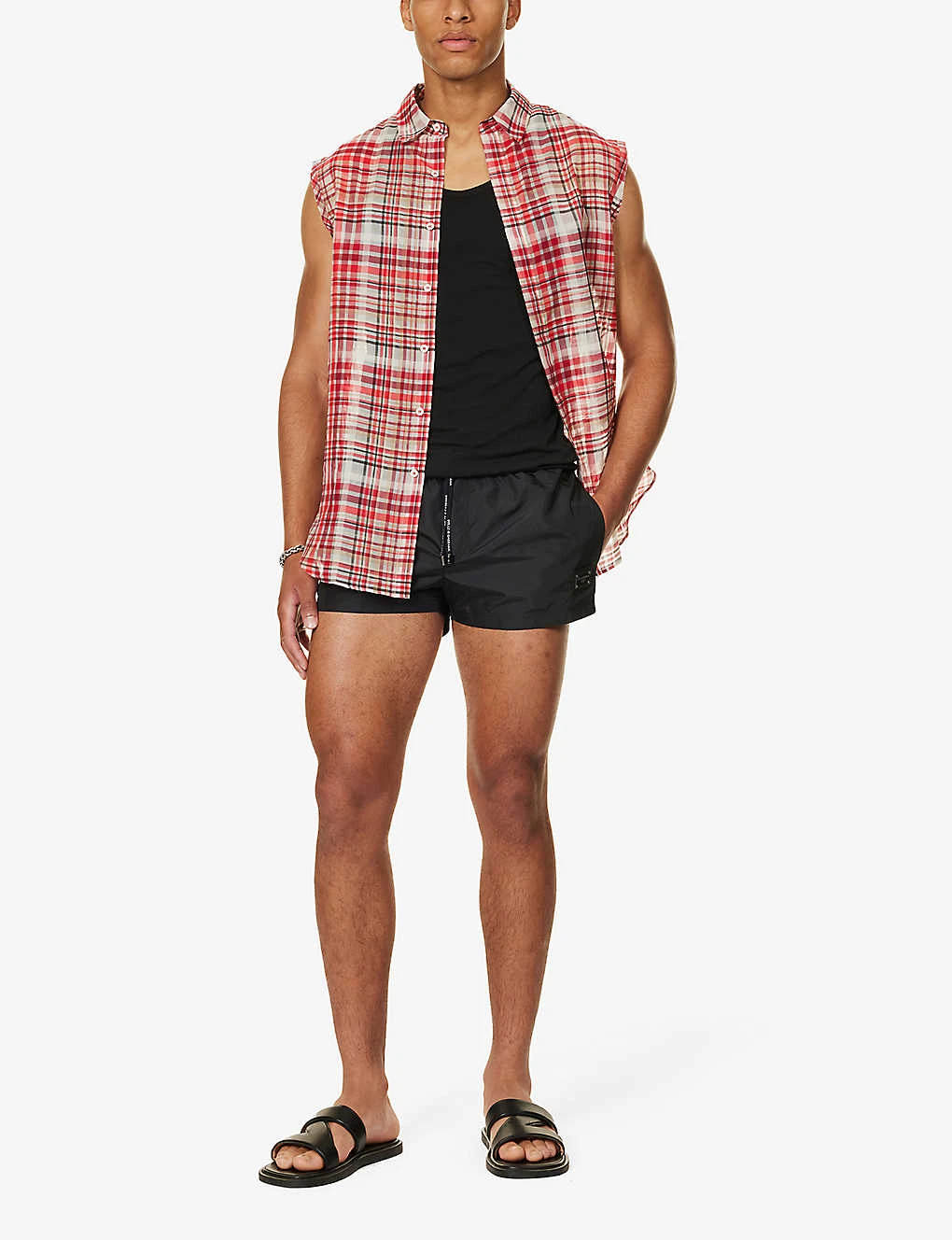 Dolce & Gabbana Logo-plaque Cotton And Silk-blend Swim Shorts 4 Dolce & Gabbana Logo-plaque Cotton And Silk-blend Swim Shorts - Image 2