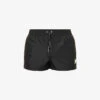 Dolce & Gabbana Logo-plaque Cotton And Silk-blend Swim Shorts -Baker Klein Shop R04168689 BLACK M