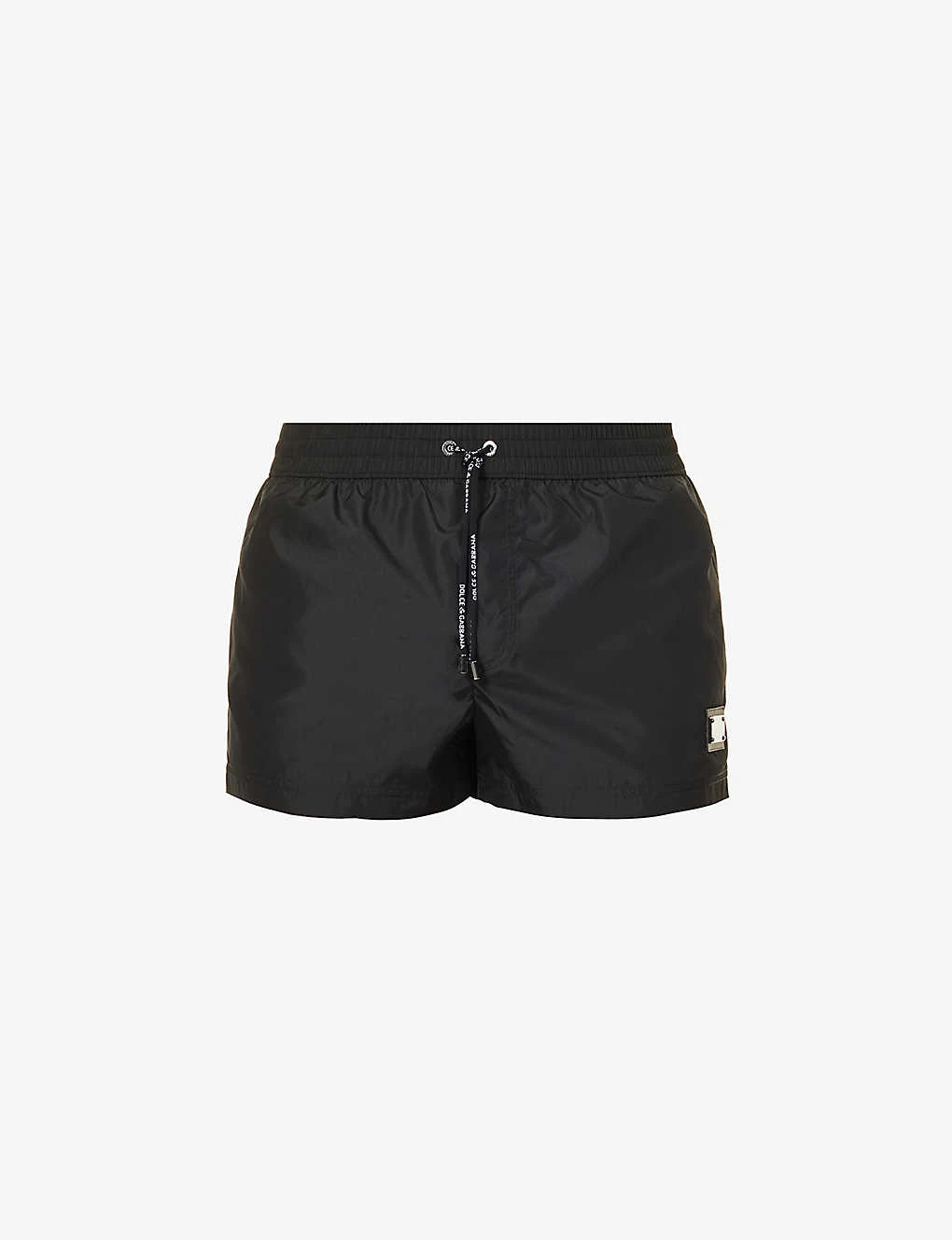 Dolce & Gabbana Logo-plaque Cotton And Silk-blend Swim Shorts 3 Dolce & Gabbana Logo-plaque Cotton And Silk-blend Swim Shorts
