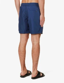 Dolce & Gabbana Brand-plaque Regular-fit Swim Shorts 9 Dolce & Gabbana Brand-plaque Regular-fit Swim Shorts -Baker Klein Shop R04168690 NAVY ALT03
