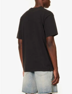 MARKET Everything's Fine Graphic-print Regular-fit Cotton-jersey T-shirt -Baker Klein Shop R04168892 WASHEDBLACK ALT03