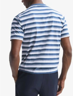 Reiss Dean Striped Cotton T-shirt -Baker Klein Shop R04169157 BLUEWHITE ALT03