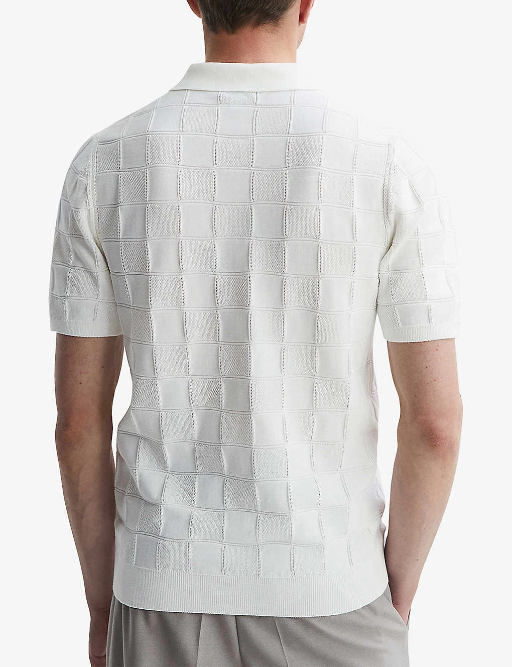 Reiss Blaze Basket-weave Short-sleeve Cotton Polo 5 Reiss Blaze Basket-weave Short-sleeve Cotton Polo - Image 3