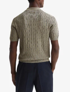 Reiss Ubud Half-zip Knitted Polo Shirt 10 Reiss Ubud Half-zip Knitted Polo Shirt -Baker Klein Shop R04169230 TAUPE ALT03