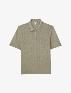 Reiss Ubud Half-zip Knitted Polo Shirt
