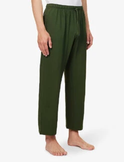 Basel Straight-leg Mid-rise Stretch-modal Pyjama Bottoms -Baker Klein Shop R04170076 GREEN ALT02