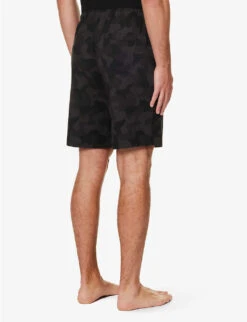 London Camouflage-print Stretch-modal Pyjama Shorts -Baker Klein Shop R04170080 BLACK ALT02