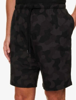London Camouflage-print Stretch-modal Pyjama Shorts -Baker Klein Shop R04170080 BLACK ALT03