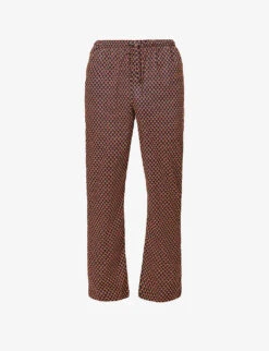 Ledbury Straight-leg Mid-rise Cotton-poplin Pyjama Bottoms