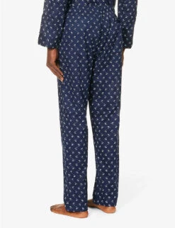 Nelson Graphic-print Cotton-poplin Pyjama Bottoms -Baker Klein Shop R04170086 BLUE ALT03