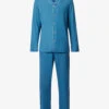 Basel Contrast-piping Stretch-modal Pyjama Set