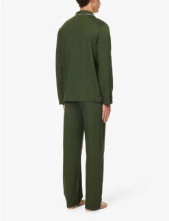 Basel Relaxed-fit Stretch-woven Pyjama Set -Baker Klein Shop R04170089 GREEN ALT02