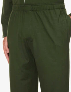 Basel Relaxed-fit Stretch-woven Pyjama Set -Baker Klein Shop R04170089 GREEN ALT04