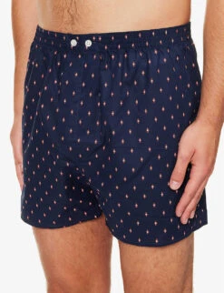 Nelson Graphic-pattern Regular-fit Cotton-poplin Boxers 9 Nelson Graphic-pattern Regular-fit Cotton-poplin Boxers -Baker Klein Shop R04170104 NAV ALT03