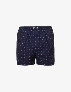 Nelson Graphic-pattern Regular-fit Cotton-poplin Boxers