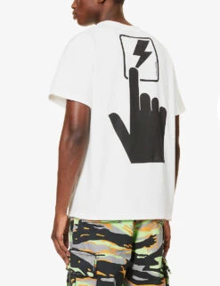 Volt Graphic-print Regular-fit Cotton-jersey T-shirt -Baker Klein Shop R04173412 WHITE ALT03