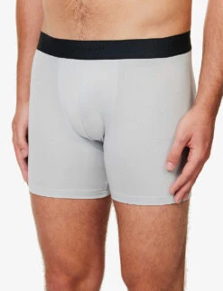 Pureness Logo-waistband Stretch-jersey Boxer Briefs -Baker Klein Shop R04173764 CLOUDGREY ALT03