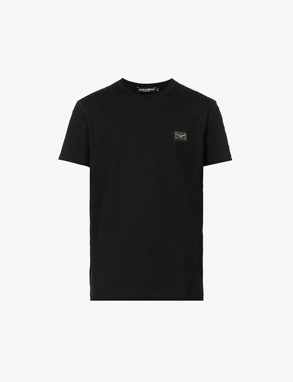 Dolce & Gabbana Brand-plaque Crewneck Cotton-jersey T-shirt 3 Dolce & Gabbana Brand-plaque Crewneck Cotton-jersey T-shirt