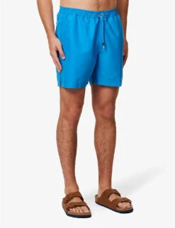 Sunspel Drawstring-waist Mid-rise Recycled-polyester Swim Shorts -Baker Klein Shop R04181934 TURQUOISE ALT02