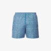 Sunspel Graphic-print Mid-rise Recycled-polyester Swim Shorts -Baker Klein Shop R04181938 TURQUOISE M