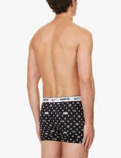 Nike Pack Of Three Logo-waistband Stretch-cotton Trunks -Baker Klein Shop R04183388 DOTPRINTWHITEBLACK ALT02