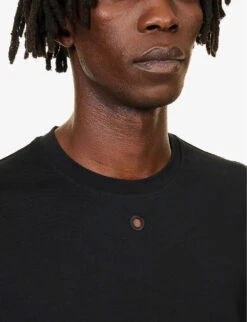 Hole Cutout Cotton-jersey T-shirt 11 Hole Cutout Cotton-jersey T-shirt -Baker Klein Shop R04185213 BLACK ALT04