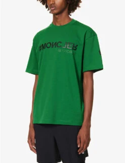 Upsidedwn Brand-print Cotton-jersey T-shirt 9 Upsidedwn Brand-print Cotton-jersey T-shirt -Baker Klein Shop R04185998 GREEN ALT02