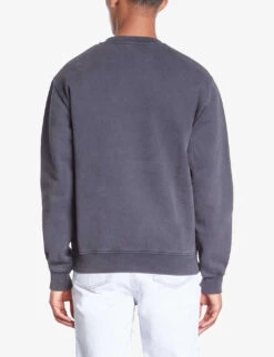 THE KOOPLES Branded-print Cotton-jersey Sweatshirt 10 THE KOOPLES Branded-print Cotton-jersey Sweatshirt -Baker Klein Shop R04187733 BLACKWASHED ALT03